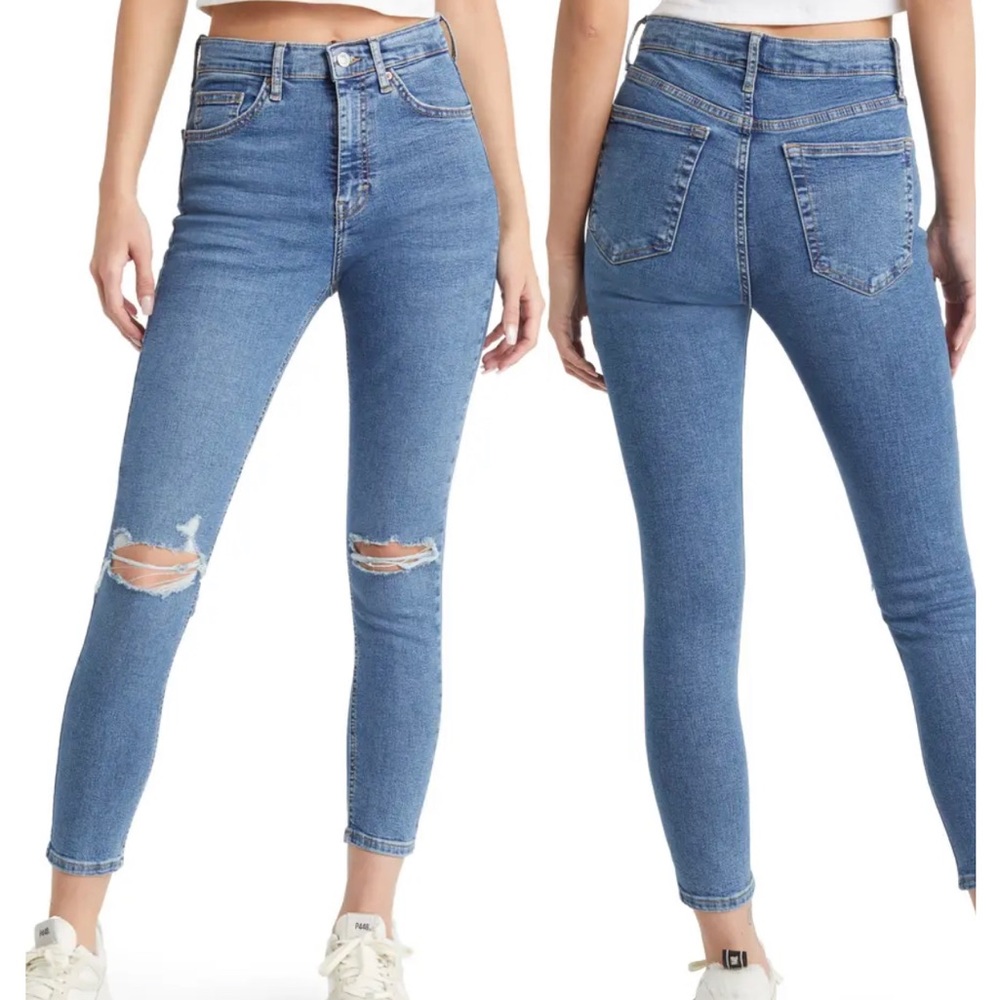 Jamie Ripped Ankle Skinny Jeans. Waist 26 length 30.